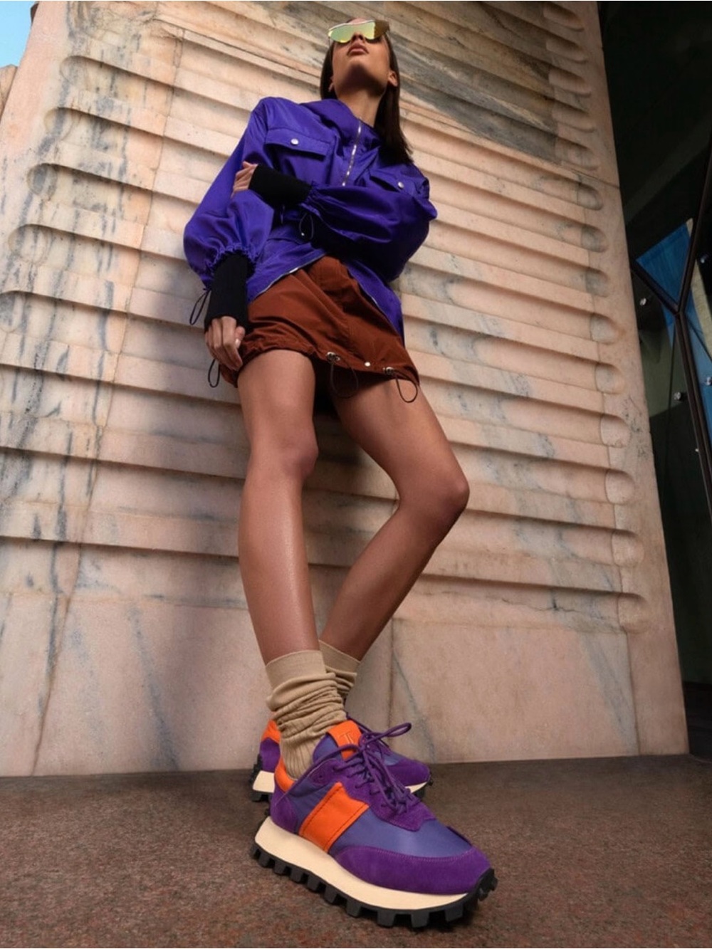 TOD'S Purple and Orange women’s Runner Sneakers 35.5 or 5.5 US